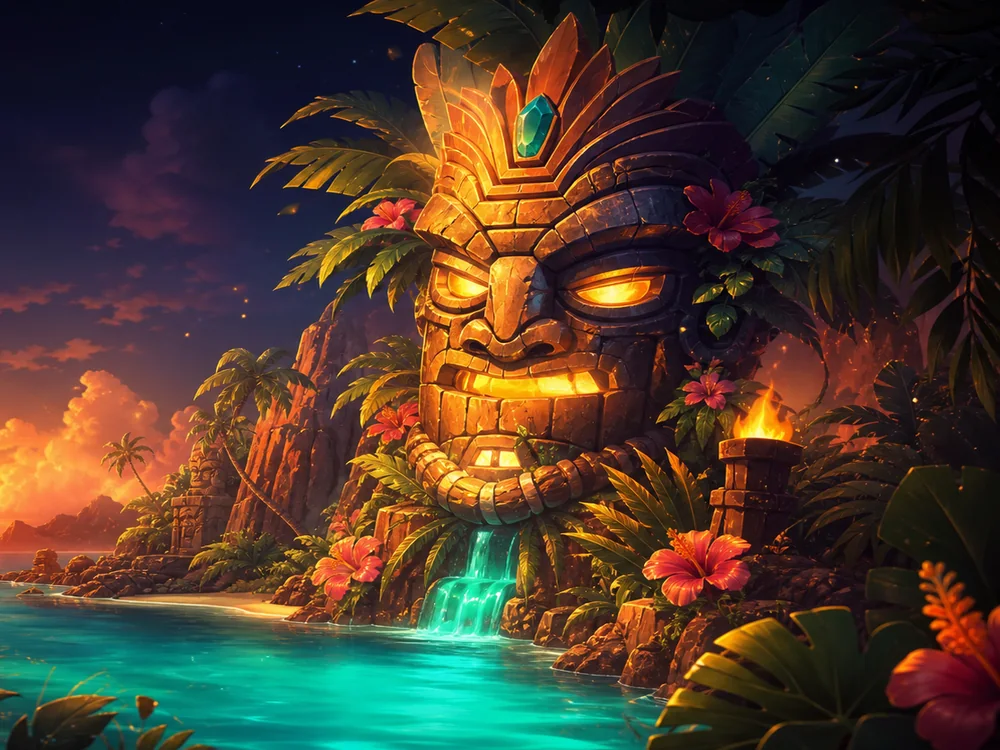 Goldener Tiki-Wächter als Symbol für einen sorgfältigen Faktencheck